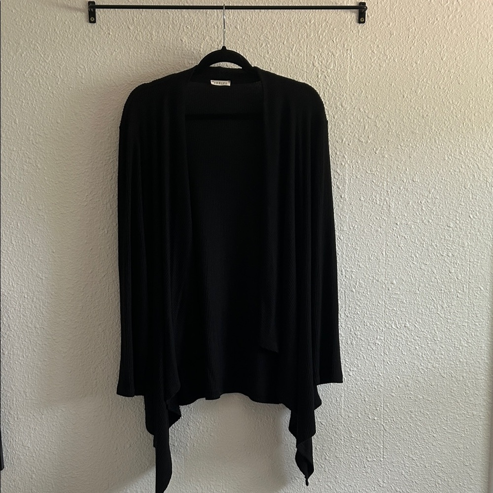 JODIFL Black Draped Women's Cardigan